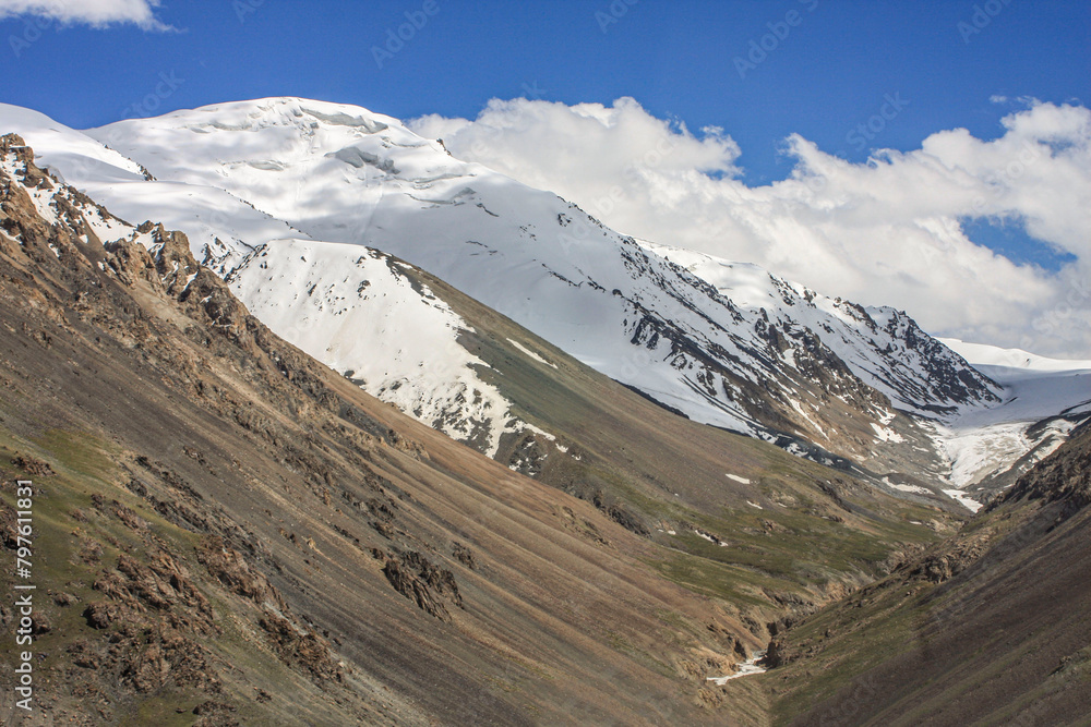 Snow Covered Mountains near Khunjerab Pass, Hunza Valley