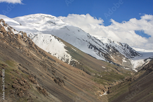 Snow Covered Mountains near Khunjerab Pass, Hunza Valley