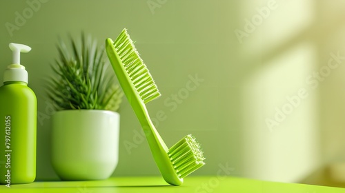 Green Eco-Friendly Brush for Home and Kitchen Cleaning  