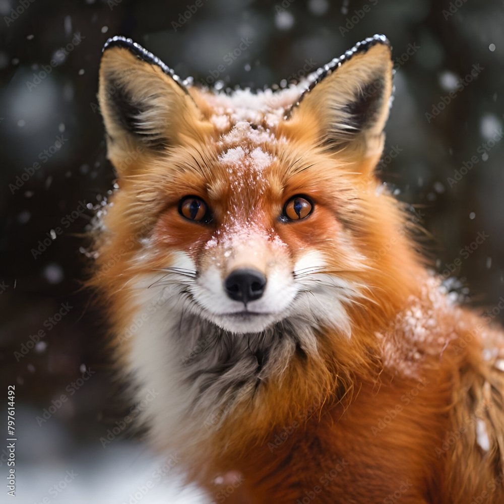 A striking red fox gazes directly at the camera, its sharp eyes and vibrant orange fur standing out against a soft, bokeh background in hues of autumn
- majestic red fox A striking red fox gazes directly at the camera, its sharp eyes and vibrant orange fur standing out against a soft, bokeh background in hues of autumn
- majestic red fox