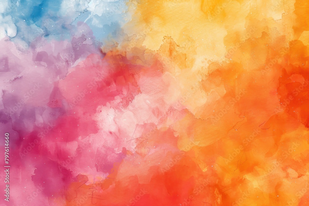 Vibrant Watercolor Background with Bold and Charming Expressive Strokes.
