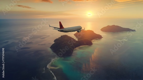 Island Escape: Aerial Symphony Over Azure Horizons photo