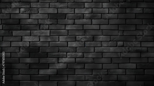 Minimalistic Texture of Black Painted Brick Wall, Minimalistic texture, black, painted brick wall photo