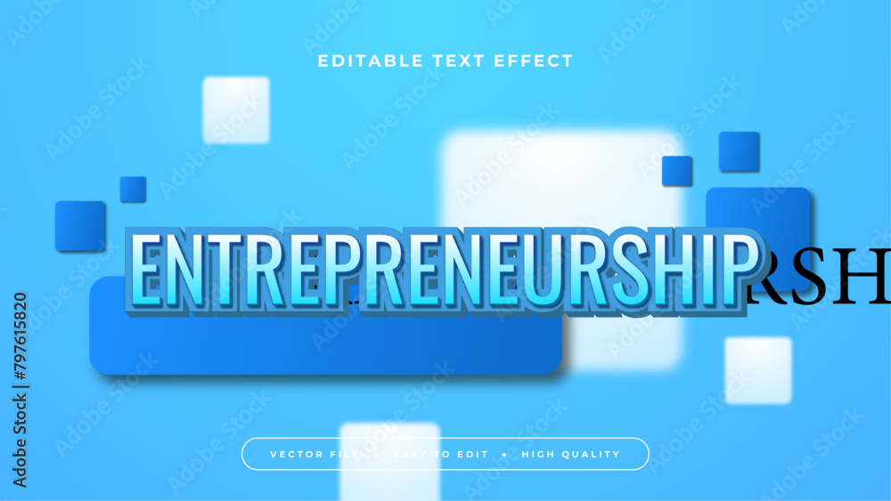 Blue and white entrepreneurship 3d editable text effect - font style Blue and white entrepreneurship 3d editable text effect - font style