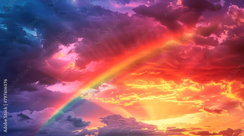 LGBTQ Community Colour Themed Sky Clouds Sunset Background, LGBTQ, community, colour themed, sky clouds, sunset background