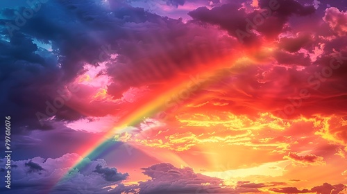 LGBTQ Community Colour Themed Sky Clouds Sunset Background  LGBTQ  community  colour themed  sky clouds  sunset background