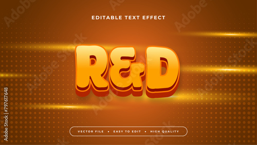 Brown and orange R and D 3d editable text effect - font style