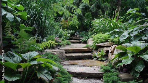 Rustic Stone Garden Walkway