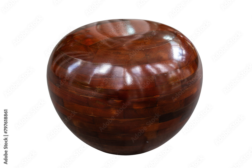 Modern wooden chair apple shape isolated Modern wooden chair apple shape isolated
