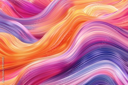 Vibrant abstract wave design with dynamic brush strokes and flowing lines 