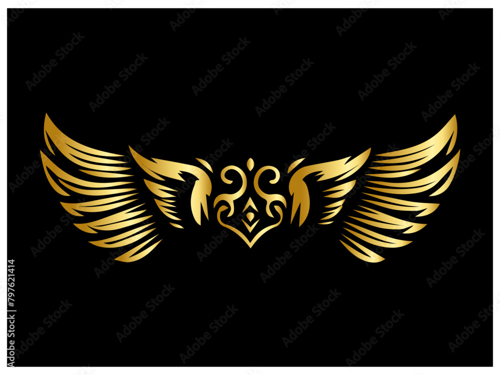 Obraz premium Luxury logo design with golden colour