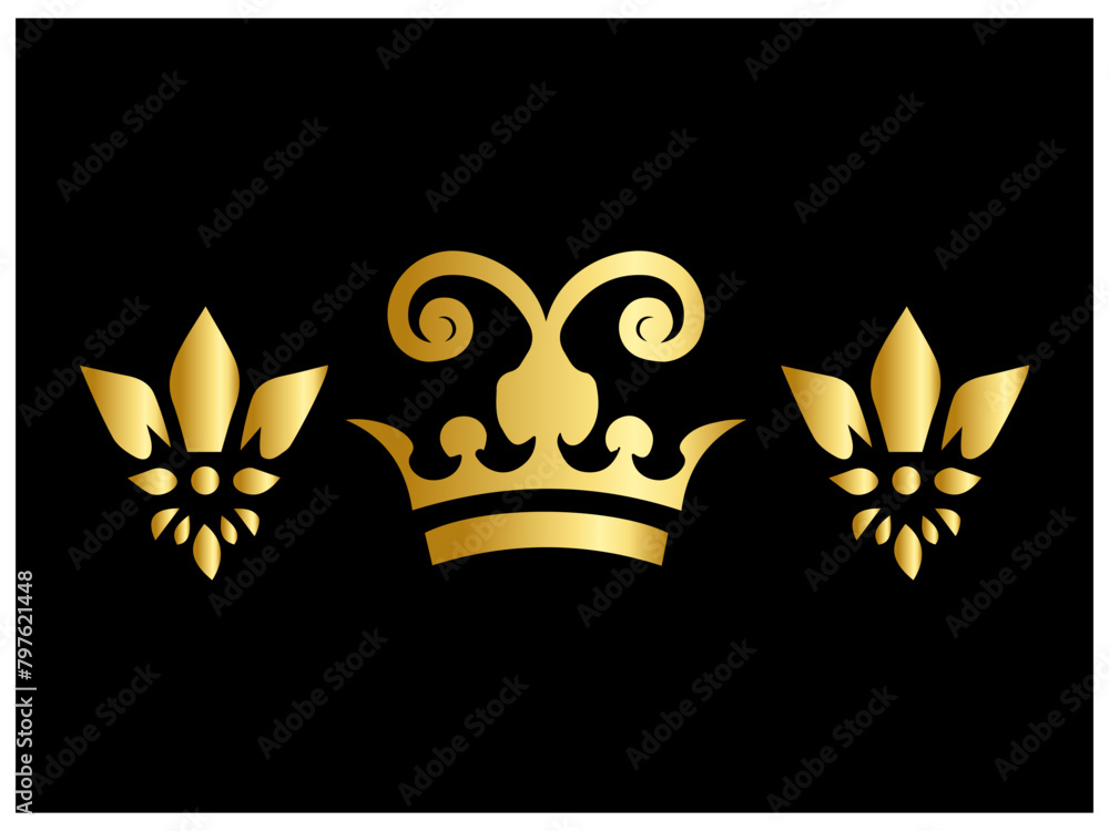 Luxury logo design with golden colour Luxury logo design with golden colour