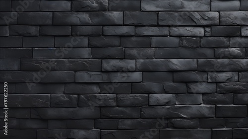 Minimalistic Texture of Black Painted Brick Wall  Minimalistic texture  black  painted brick wall