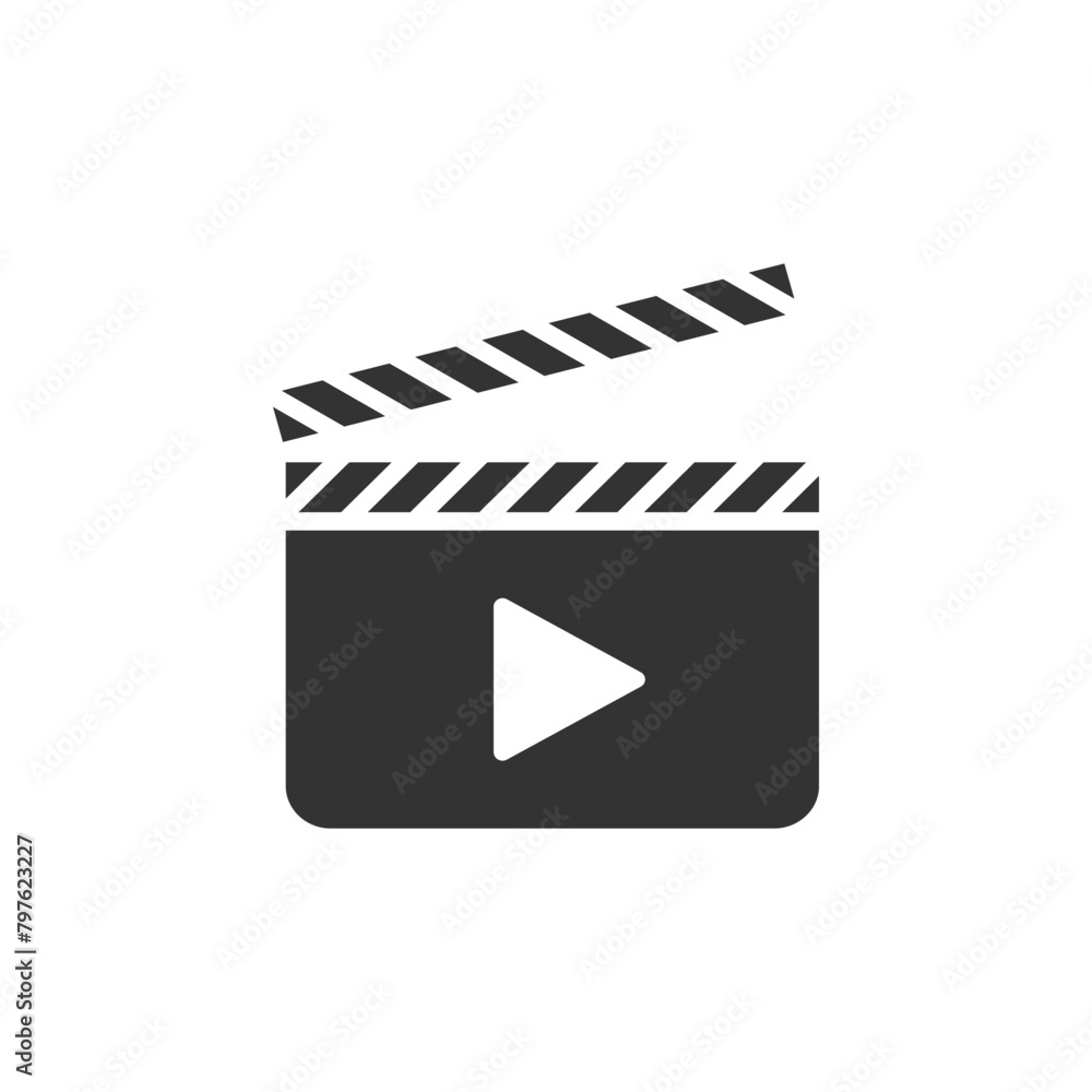 Video player icon. Movie vector icon, camera, cinema, recording symbol