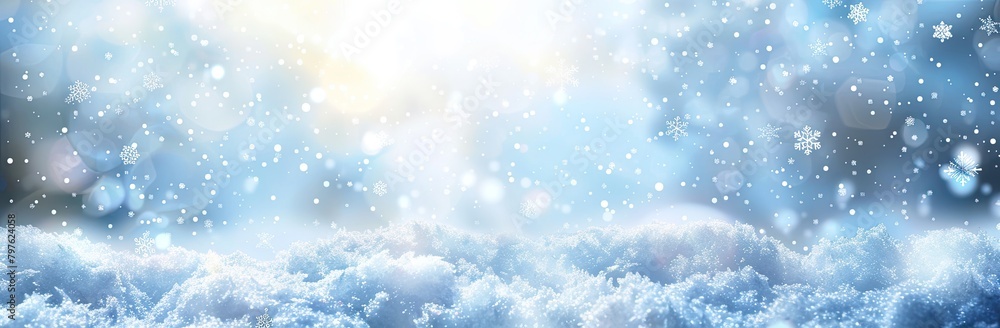 A snowflake rests in a snowcovered field under a cloudy sky