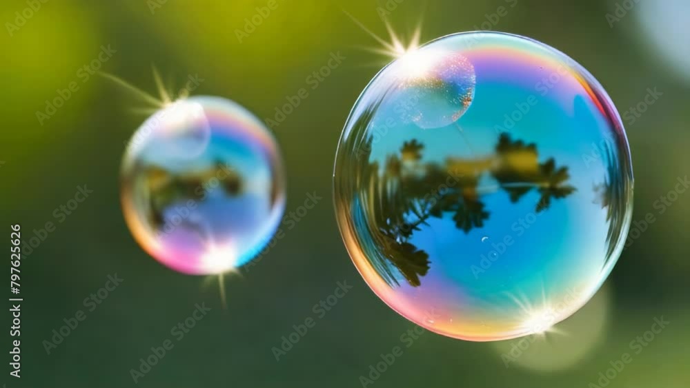 A background of multicolored transparent soap bubbles on a dark background. Abstraction, background, screensaver. Modern artistic video wallpapers in the shape of soap bubbles. A background of multicolored transparent soap bubbles on a dark background. Abstraction, background, screensaver. Modern artistic video wallpapers in the shape of soap bubbles.