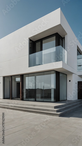 A contemporary white building with clean lines and timeless appeal. © xKas