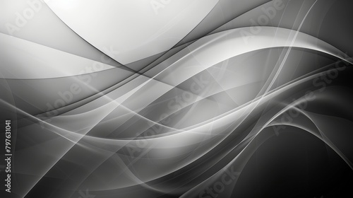 Abstract black and white wavy lines