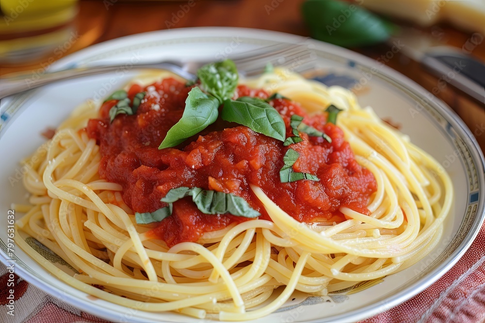 Forks in Motion: The Ballet of Spaghetti and Fresh Tomato Sauce - A Dynamic Italian Dining Experience Forks in Motion: The Ballet of Spaghetti and Fresh Tomato Sauce - A Dynamic Italian Dining Experience