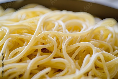 Capturing the Frozen Beauty  Spaghetti Pasta Dish in Stillness