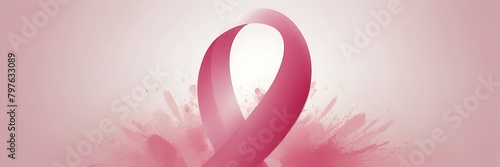 3d render illustration of breast cancer awereness month photo