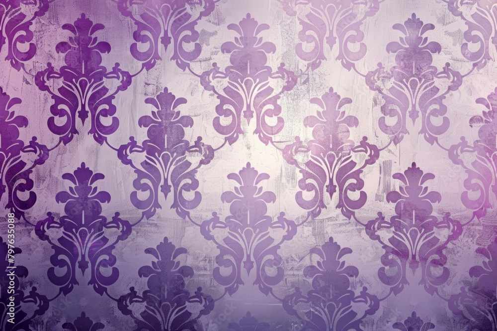 Majestic Purple Damask on Canvas Majestic Purple Damask on Canvas