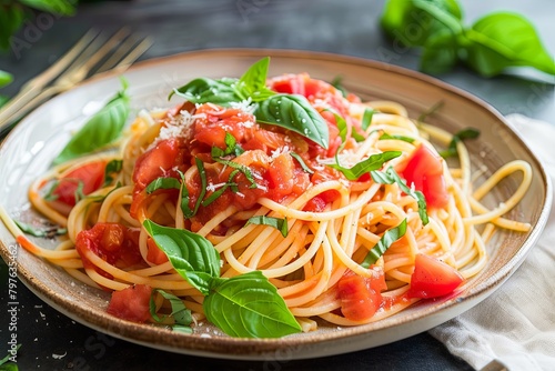 Savory Delights: Gourmet Spaghetti Photography Capturing the Essence of Freshness