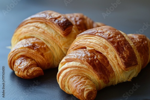 Delicious Twist: Two Croissants, the Ultimate Morning Snack of Traditional French Pastries