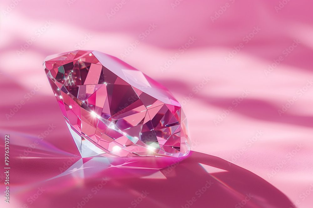 Diamat close-up on pink background. Precious stones, jewelry Diamat close-up on pink background. Precious stones, jewelry