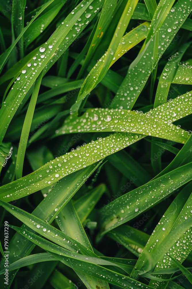 The textured surface of dew-covered grass blades, featuring sparkling droplets and lush greenery. Dewy grass textures offer a fresh and rejuvenating backdrop. The textured surface of dew-covered grass blades, featuring sparkling droplets and lush greenery. Dewy grass textures offer a fresh and rejuvenating backdrop.