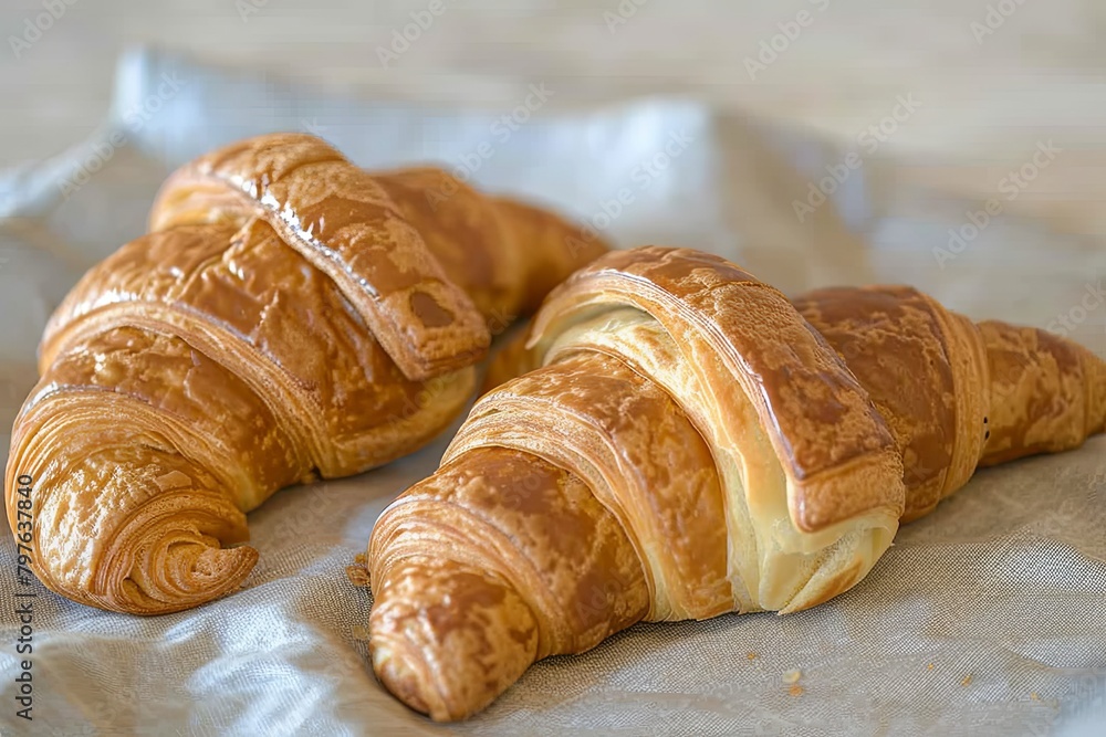 Freshly Baked Delight: Two Croissants � Culinary Bliss for a Perfect Breakfast Freshly Baked Delight: Two Croissants � Culinary Bliss for a Perfect Breakfast