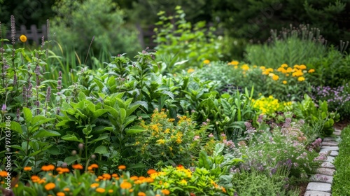 Perennial Herb Garden with Vegetables