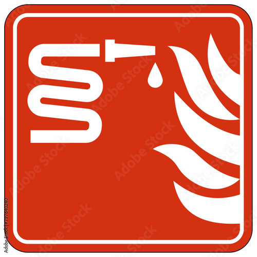 Fire hose sign