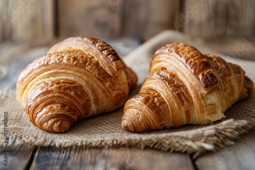 Delectable Croissants: A French Pastry Delight in an Alluring Setting