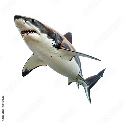 shark isolated on white