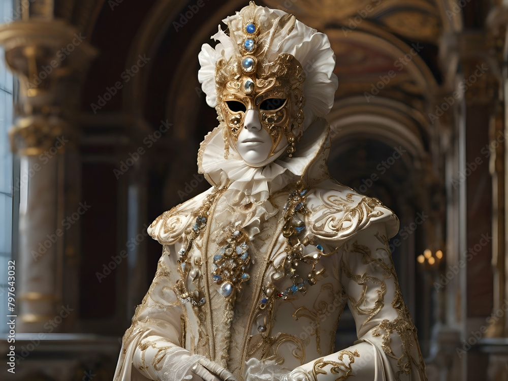 Obraz premium someone in a masquerade mask