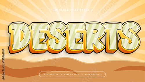 Orange yellow and brown deserts 3d editable text effect - font style