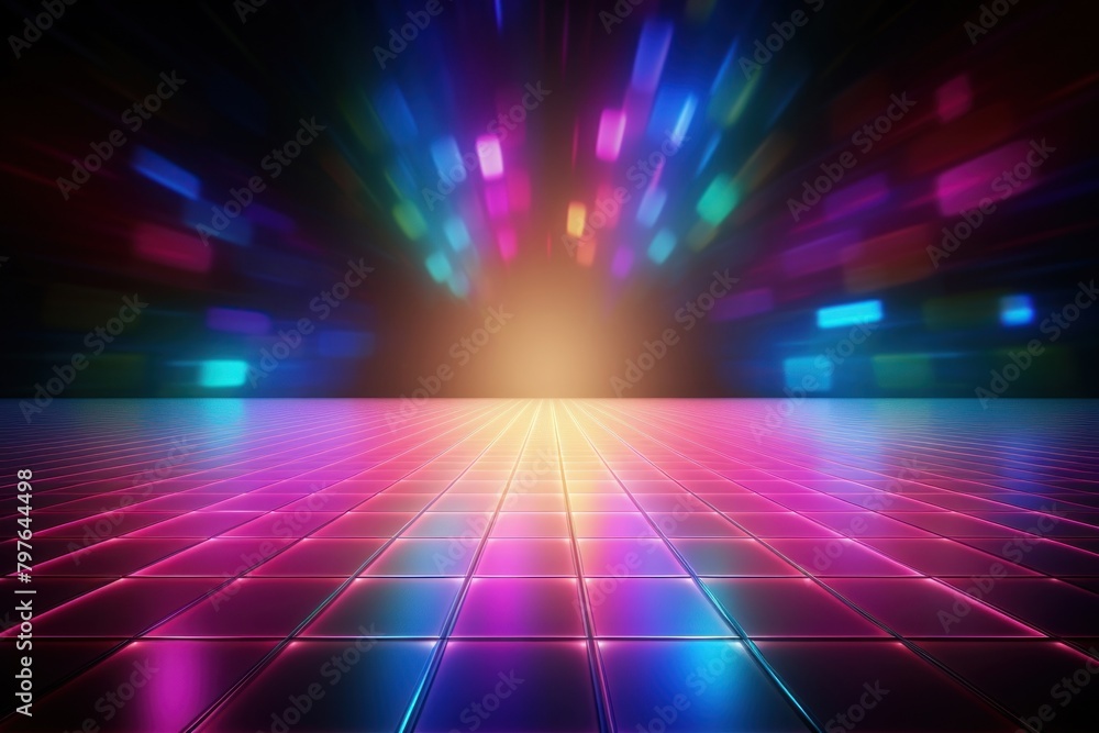 Fototapeta premium Light backgrounds lighting disco.