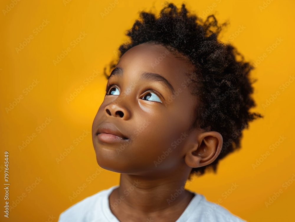 African boy avatar photo with solid background African boy avatar photo with solid background