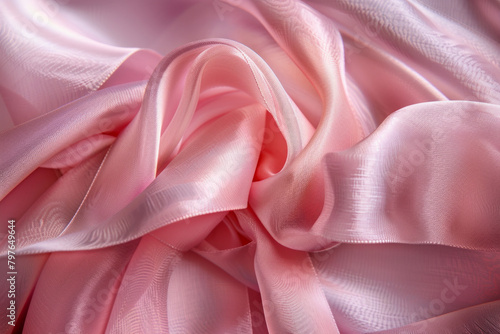 The textured surface of a ribbon bow, featuring soft folds and elegant curves. Ribbon bow textures offer a festive and elegant backdrop, perfect for conveying celebration.