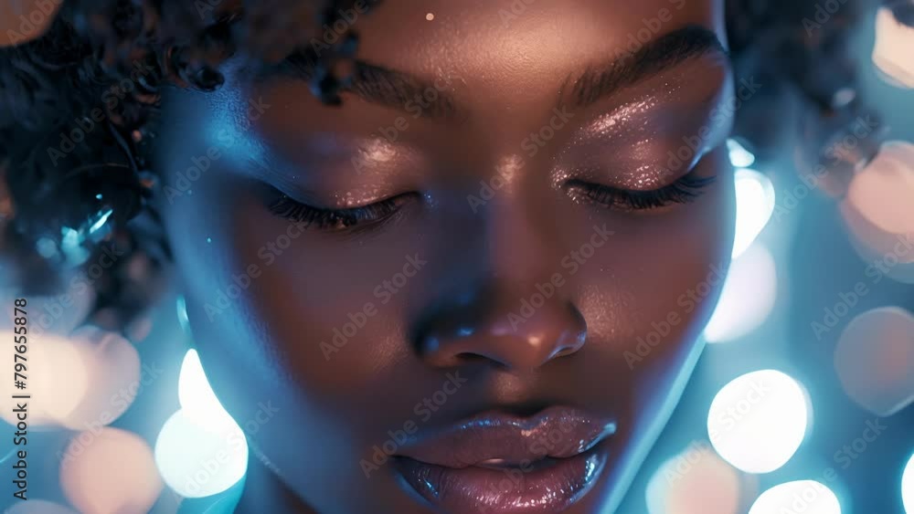 Video „In a sea of light and dark a beautiful black woman shines like a ...
