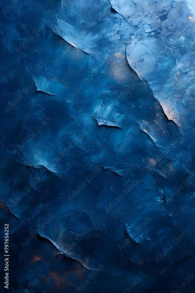 Fototapeta premium Digital vintage painting Abstract geometric blue