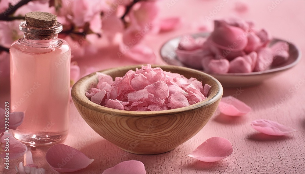 Blushing Beauty: Table Ensemble Featuring Pink Accents and Lotion Blushing Beauty: Table Ensemble Featuring Pink Accents and Lotion