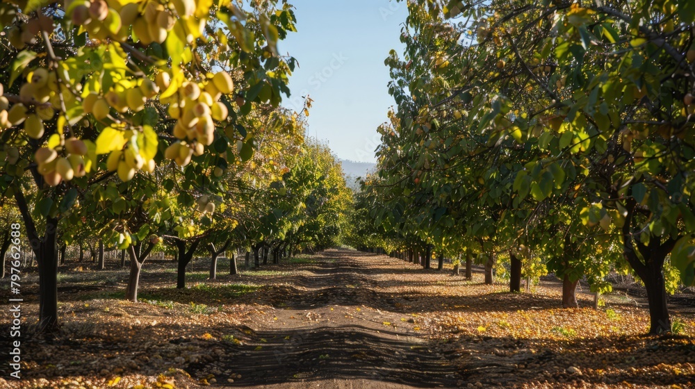 Fototapeta premium Walnut Grove Autumn Harvest
