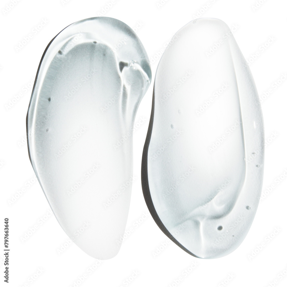 composition of smears of transparent cosmetic gel on an empty background composition of smears of transparent cosmetic gel on an empty background