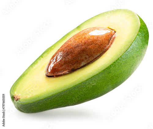 avocado isolated on the white background. Clipping path