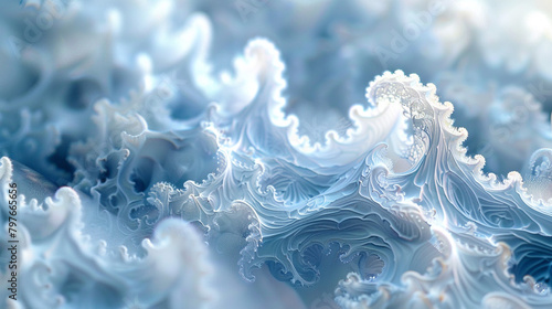 Frosty abstract patterns offer a chilly elegance.