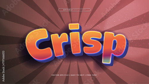 Brown orange and blue crisp 3d editable text effect - font style