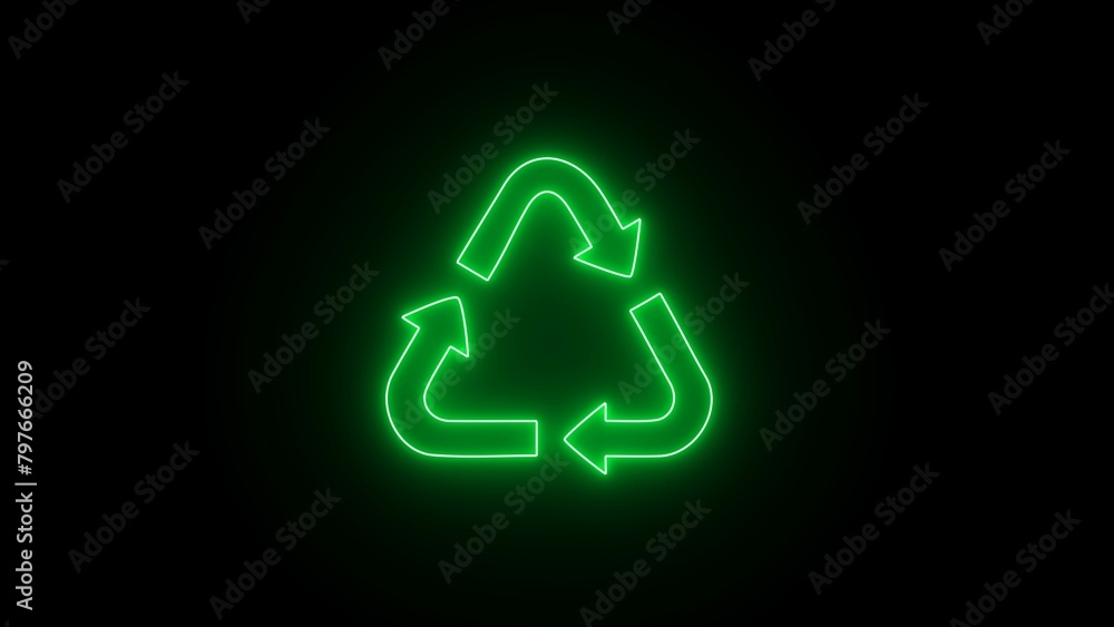 Outline neon file update icon. Reload symbol. reload icon, repeat symbol. Glowing neon refresh button green icon in 3d Illustration on black background. Outline neon file update icon. Reload symbol. reload icon, repeat symbol. Glowing neon refresh button green icon in 3d Illustration on black background.