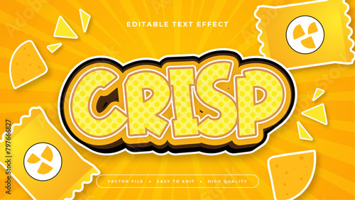 Yellow orange and brown crisp 3d editable text effect - font style